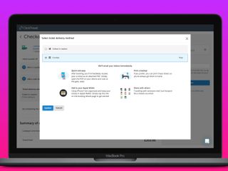 Screenshots of prototype