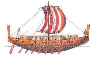 Drawing of Phoenician ship